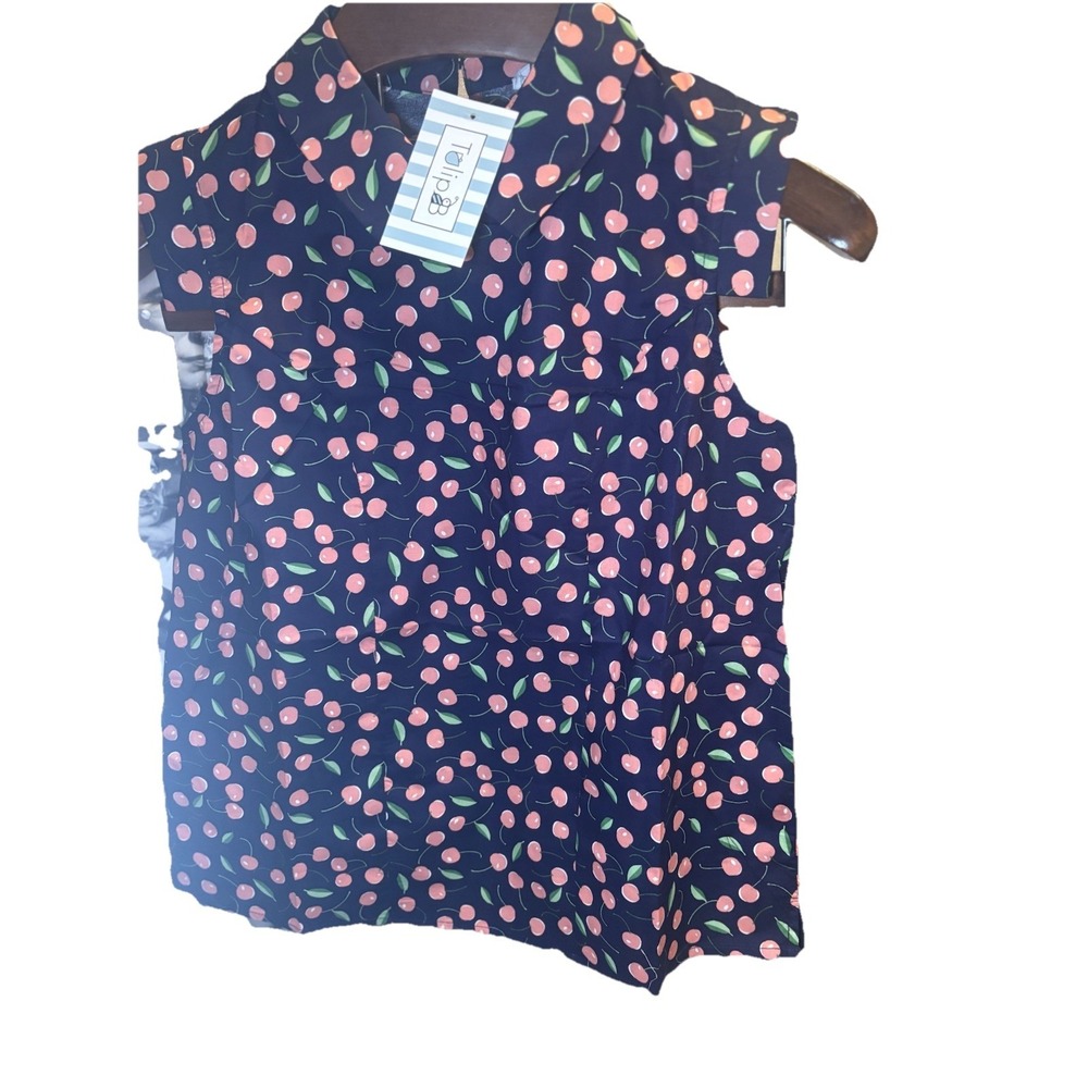 Tulip B Small  Short Sleeve ‎ maraschino-cherry Print  Novelty Vintage Inspire - Picture 4 of 14